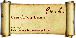 Csanády Laura névjegykártya